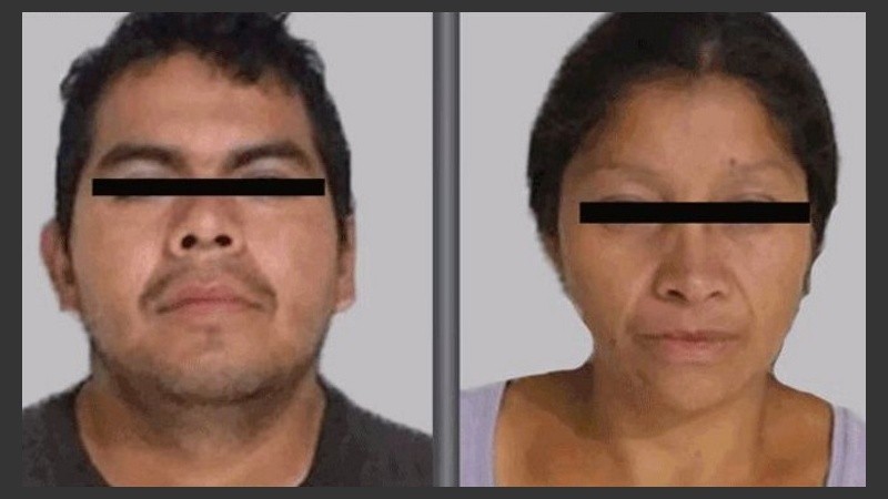 La pareja detenida en México.