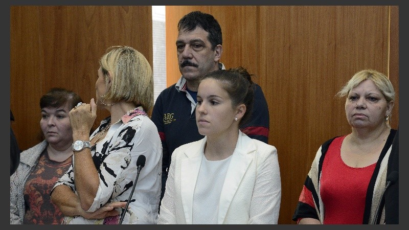 Los principales imputados en el juicio por la desaparición de Paula Perassi.