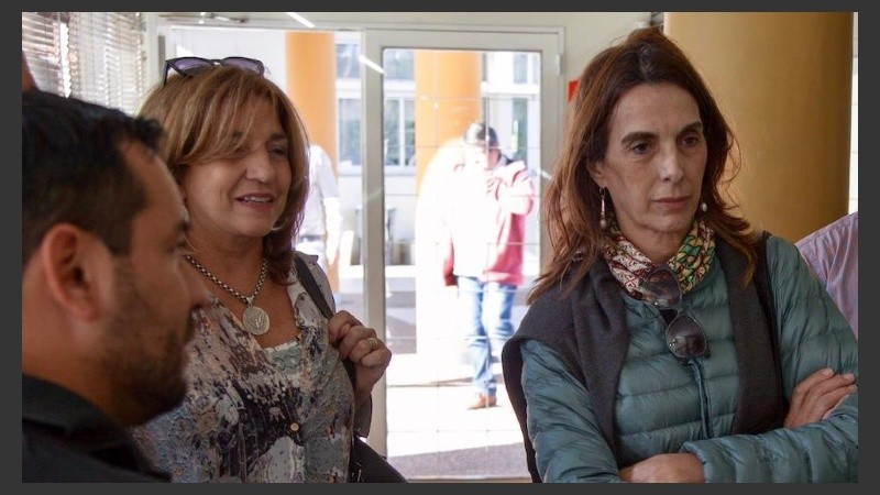 Las pre candidatas Silvina Frana y María Eugenia Bielsa.