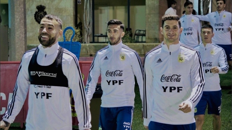 La selección argentina entrena en Mallorca, esperando novedades.
