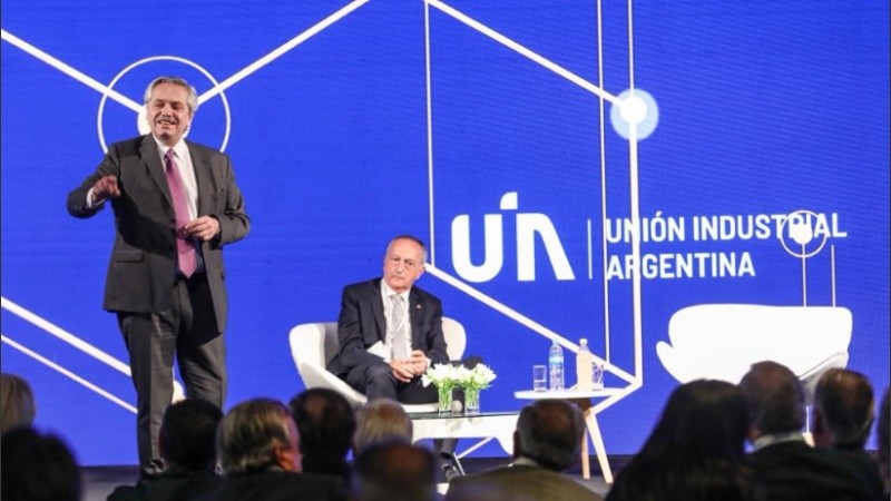 Alberto Fernández habló en un evento de la Unión Industrial Argentina (UIA).