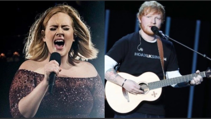 Adele y Ed Sheeran se quedaron con el podio.