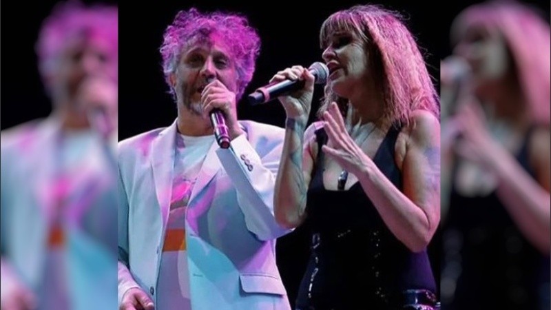 Fabiana Cantilo compartió escenario con Fito Páez en el debut del rosarino en el Festival de Cosquín.