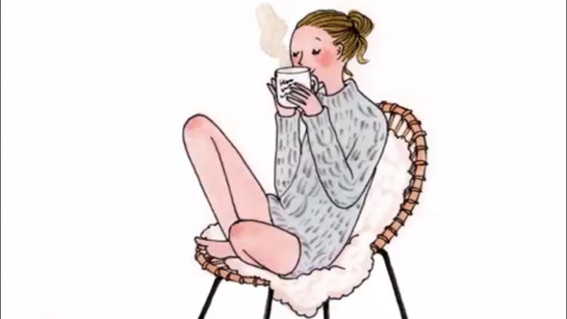 A calentarse el cuerpo con un tazón de té o mate.