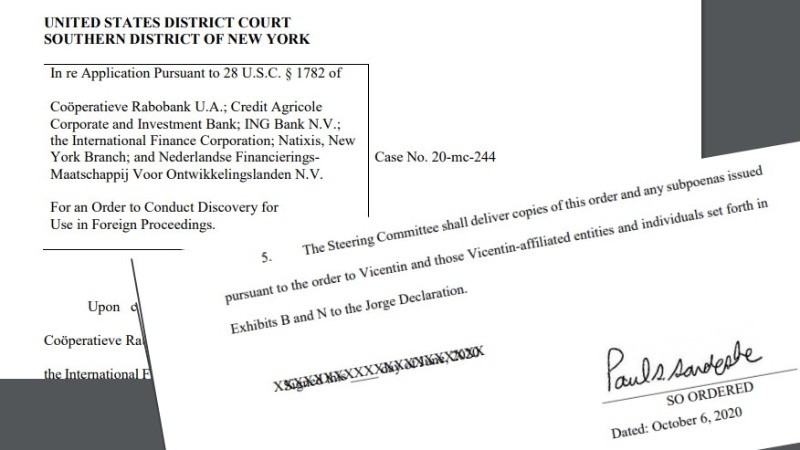 El documento de la Corte del Distrito Sur de Nueva York.