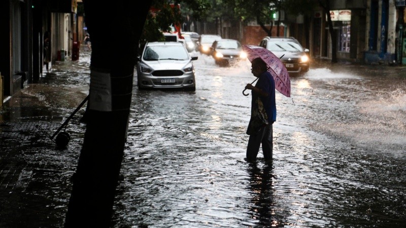 Un verdadero diluvio este viernes en Rosario.