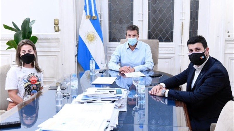 El encuentro se llevó a cabo en el despacho de Sergio Massa en el Congreso.