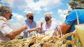 El gobernador Perotti y el ministro Domínguez recorrieron zonas agrícolas de la provincia afectadas por la sequía
