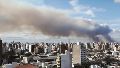 Irrespirable: las impactantes imágenes de Rosario invadida por el humo, otra vez