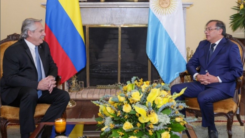 Alberto Fernández se reunió con Gustavo Petro. 