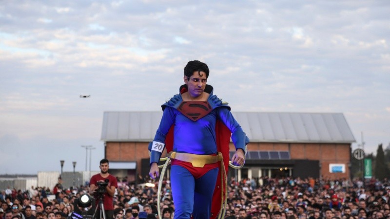 El Superman que salió ganador del concurso. 
