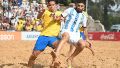 Fútbol playa: Brasil venció a Argentina en la final de la Copa América en Rosario