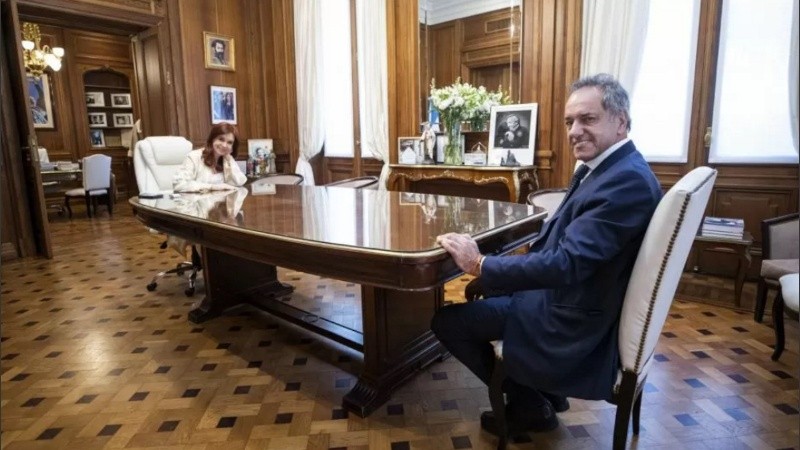 Cristina Kirchner y Daniel Scioli. 