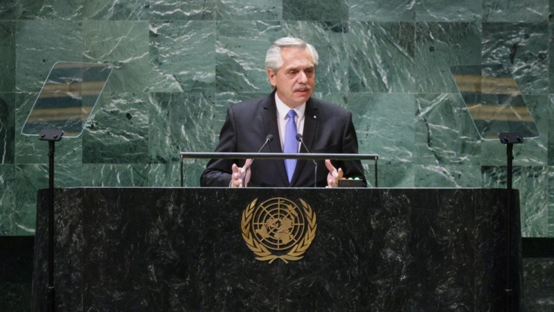 Fernández en su discurso de la ONU.