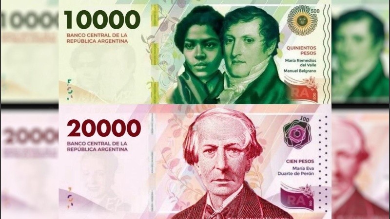 El billete de $10.000 tendrá en sus márgenes una imagen de Manuel Belgrano y también tendrá representado a María Remedios del Valle.