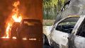 Otro auto en llamas en zona sudoeste, a dos cuadras de un caso similar: se desconocen las causas