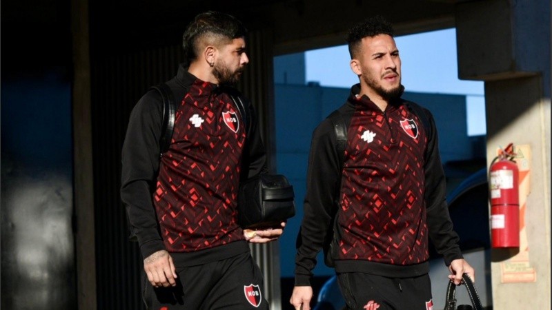 Banega y Cardozo, este viernes antes de viajar rumbo a Buenos Aires.