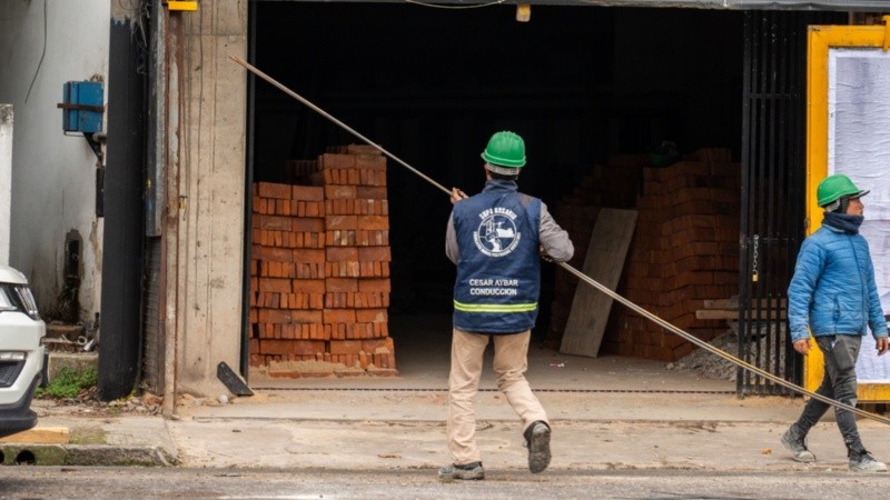 La construcción fue uno de los rubros con merma de empleo.