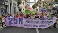 25N en Rosario: nutrida marcha de mujeres y disidencias en el centro