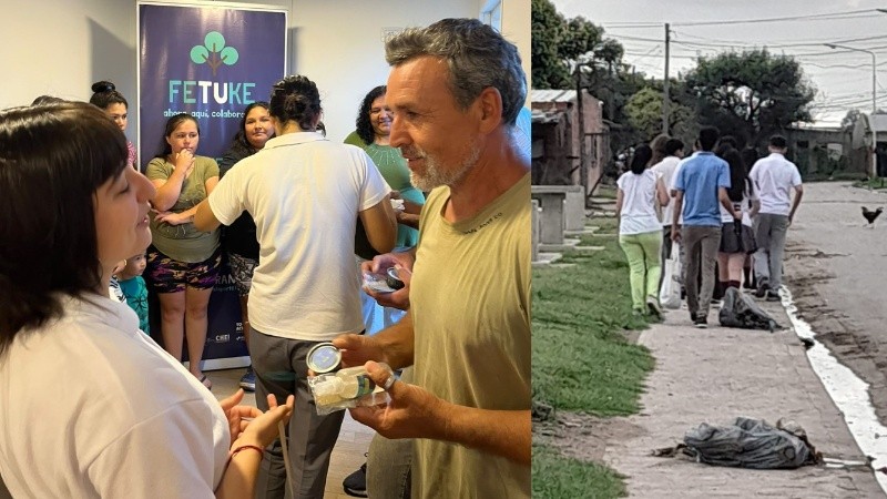 Alumnos de cuarto año de Nuestra Señora del Luján de Pérez entregaron sus productos contra el dengue.